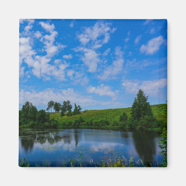 Natur Landskap Sjö Himmel Vitryssland Magnet (Framsidan)