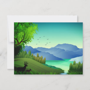 Natur Landskapsillustration-46855 Vykort