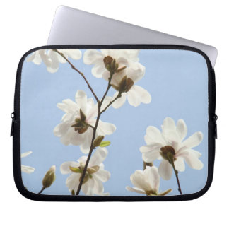 Natur Laptopväska Blå himmel magnoliablommor Laptop Fodral