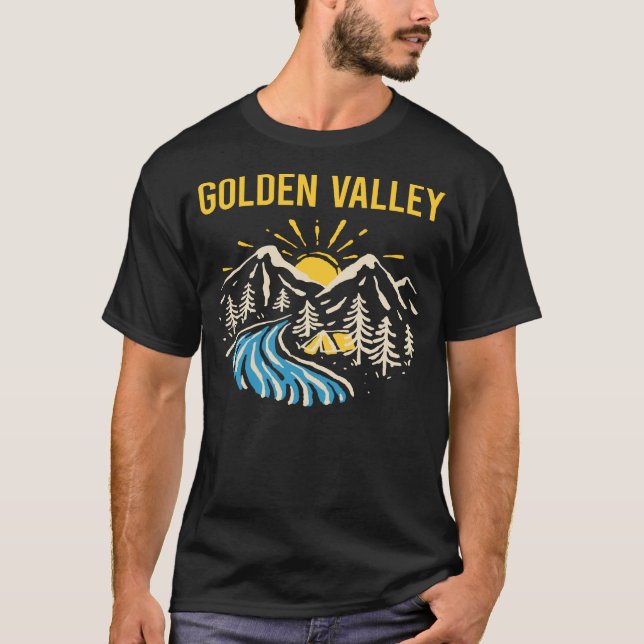 Natur liggande Golden Valley T Shirt (Framsida)