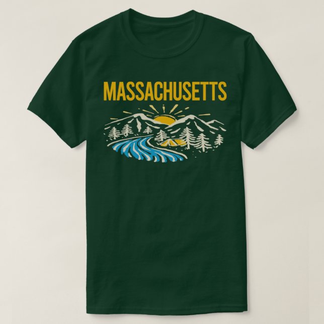 Natur liggande Massachusetts T Shirt (Design framsida)