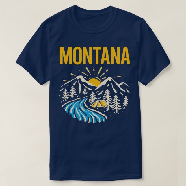 Natur liggande Montana T Shirt (Design framsida)