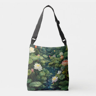 Natur Lotus Vatten Lily Pond Ligcape Axelväska