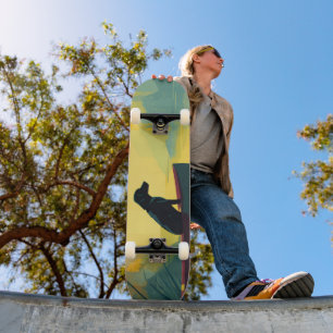 Natur Minimalistisk Svart Labrador Kanot Mini Skateboard Bräda 18,5 Cm