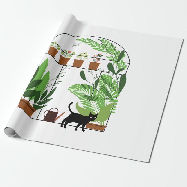 Natur mönster, växthus, . Stäck, flöde Presentpapper (Utrullad)