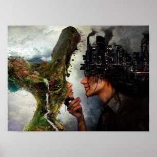 Natur mot civilisation Poster