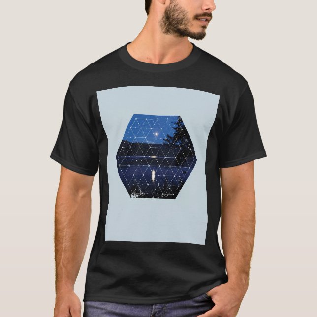 Natur och geometri - Måne T Shirt (Framsida)