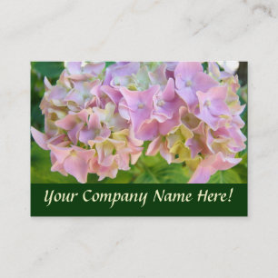 Natur Rosa Hydrangea Blommor Företagskort Flora Visitkort