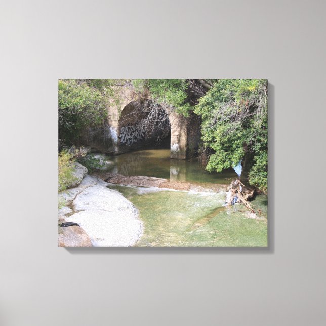 Natur-scen för vattendelare canvastryck (Framsida)