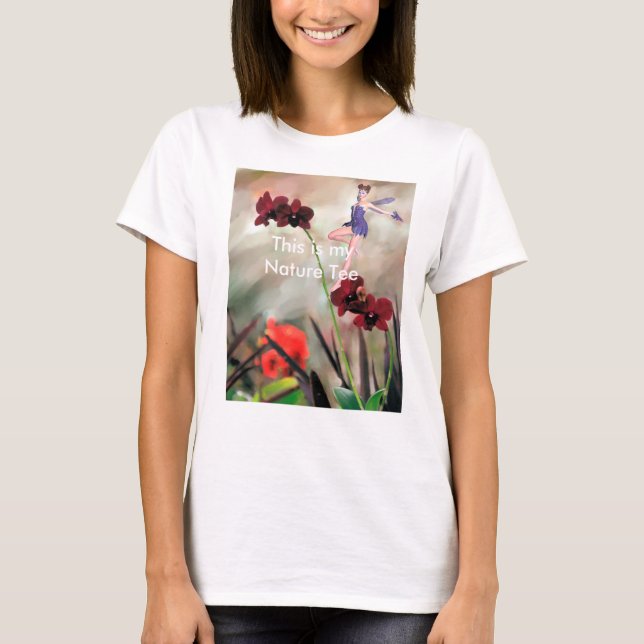 Natur Shirt med Fairy & Flowers T Shirt (Framsida)