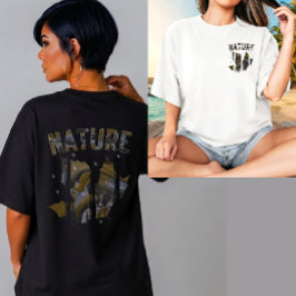 Natur som smälter samman med flytande marmor konst t shirt