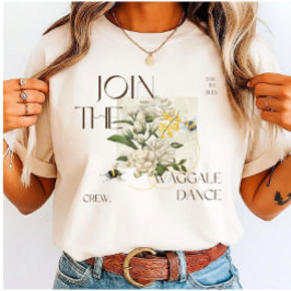Natur T-Shirt med Bivänlig Grafisk Design – Waggle