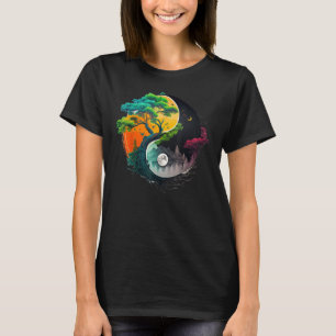Natur Taoism Yin Yang Symbol på Zen Taijitu Yin Y T Shirt