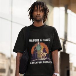 Natur & Tassar | Vandringsflicka & Golden Retrieve T Shirt