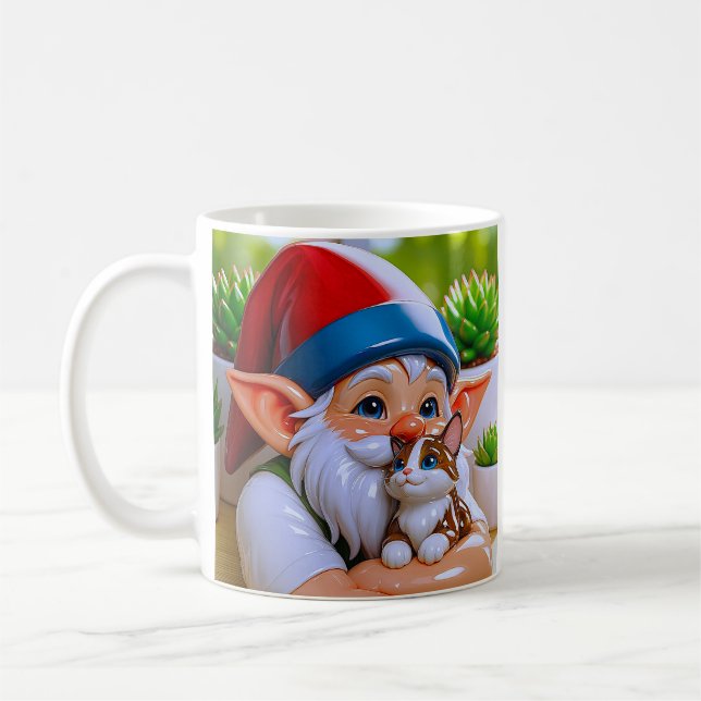 Natur Tomte Katt  Kaffemugg (Vänster)