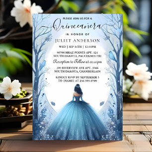Natur Träd Witch Enchanted Forest Quinceanera Inbjudningar