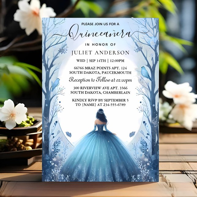 Natur Träd Witch Enchanted Forest Quinceanera Inbjudningar (Skapare uppladdad)