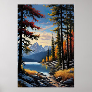 Natur, tystnad vid Sjö Poster