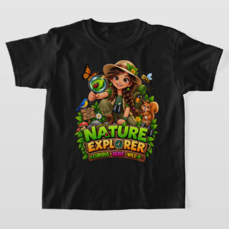 Natur Utforskare Barn Utomhus Äventyr T-Shirt