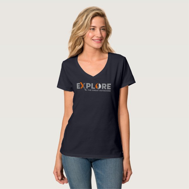 Natur Utforskning | Kvinnor V-ringad hals T Shirt (Hel framsida)