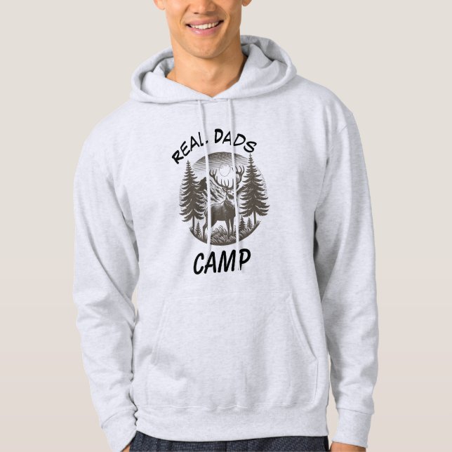 Natur utomhus Grått Real Pappor PERSONALIZE Hoodie (Framsida)