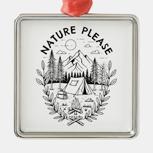 Natur, vänligen julgransprydnad metall (Framsidan)