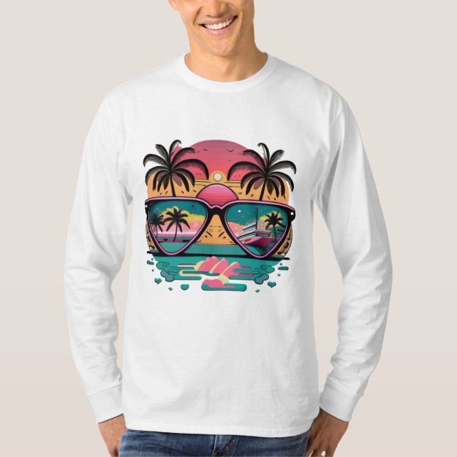 Natur Vibes Basic-Långärmad T-shirt (Framsida)