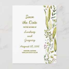 Natur Wonderland Cute Save Date Meddelande Vykort