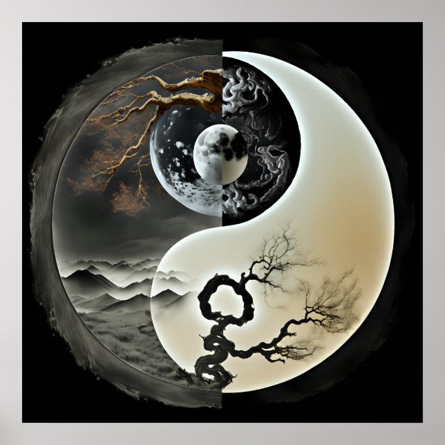 Natur Yin och Yang Poster (Framsidan)