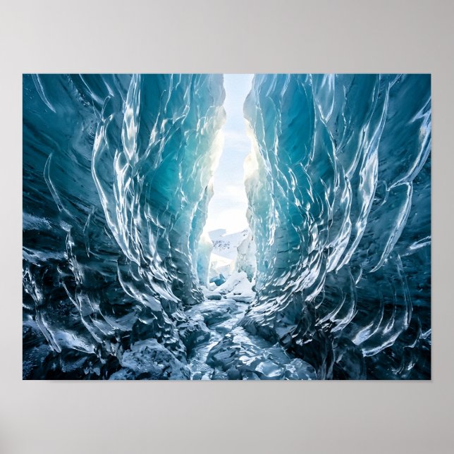 Naturaffisch Blå Glacial Is Passage Poster (Framsidan)