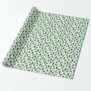 Naturaktus: Folk Art Seamless. Presentpapper