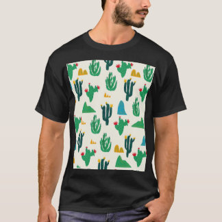 Naturaktus: Folk Art Seamless. T Shirt