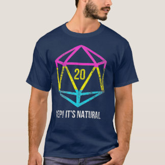 Natural 20 Pansexual Flag Pride LGB Rights Saying T Shirt