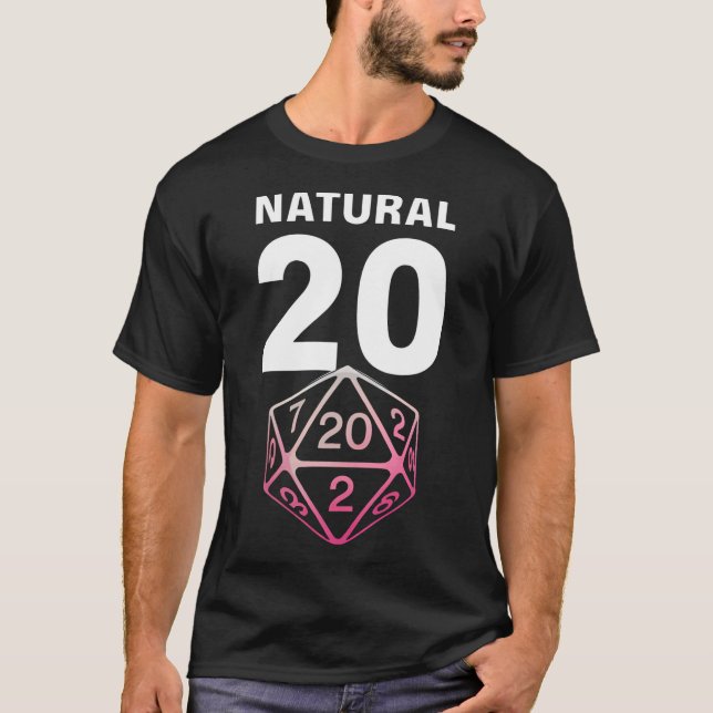 Natural 20 t shirt (Framsida)