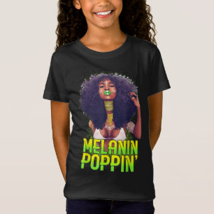 Natural Afro Melanin Poppin Black African T Shirt