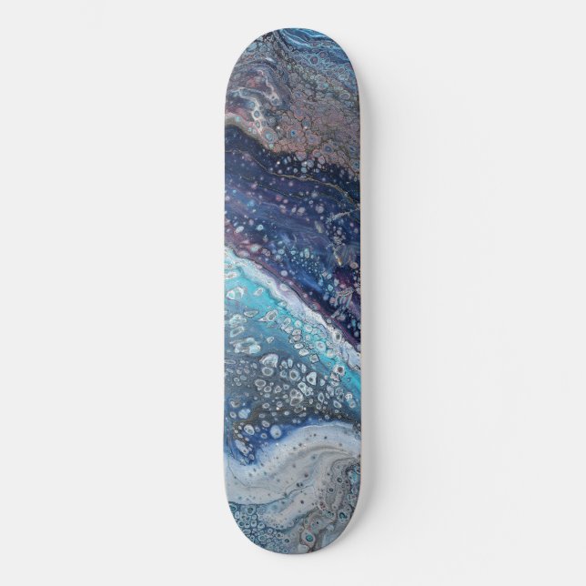 Natural Attraction 2 Blue Geode Skateboard Deck (Framsida)