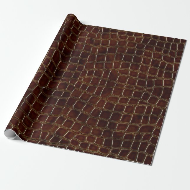 Natural background of lacquered brown crocodile le presentpapper (Utrullad)
