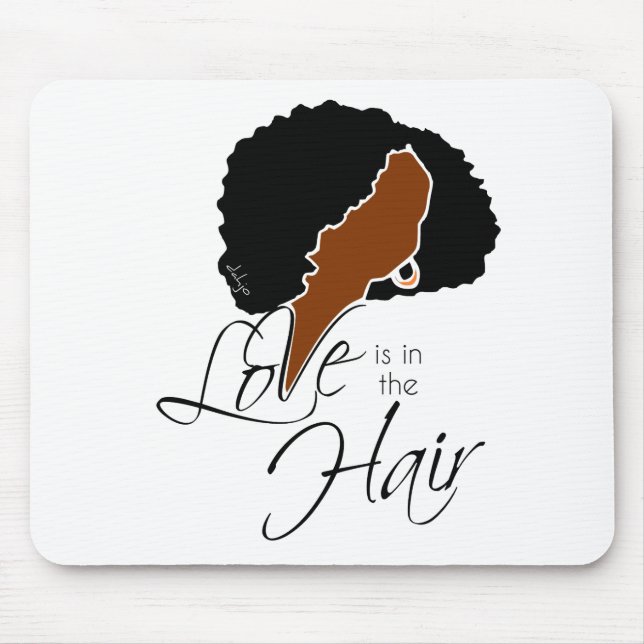 Natural Black Hair | Kärlek ligger i Hair Musmatta (Framsidan)