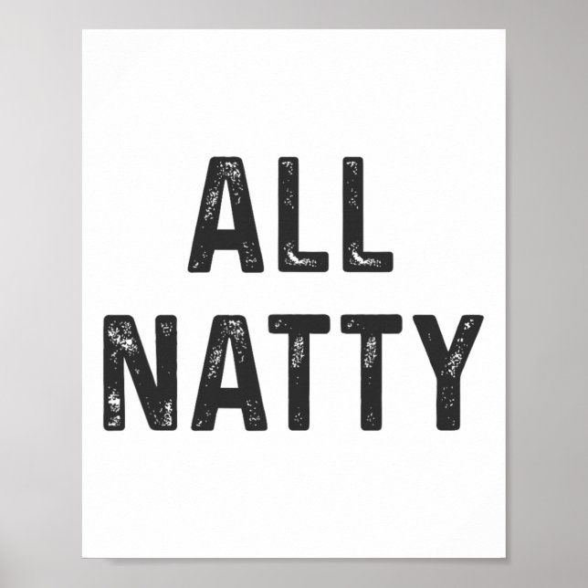 Natural Bodybuilding Funny Body Builder All Natty  Poster (Framsidan)