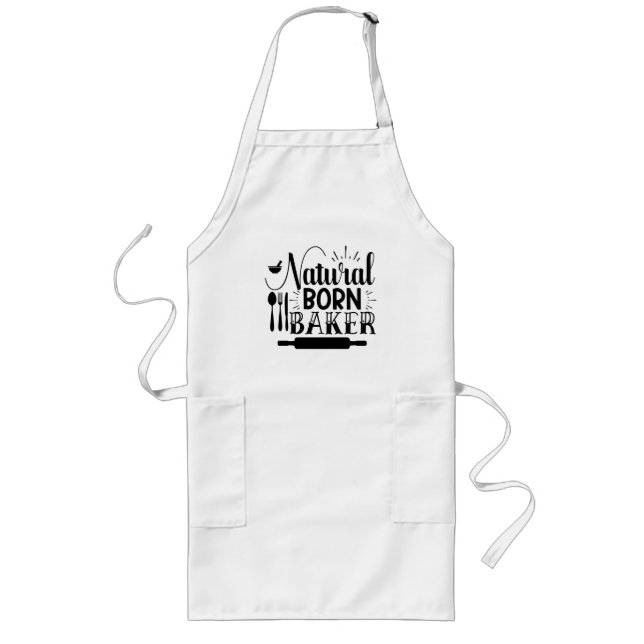 Natural Born Baker Långt Förkläde (Framsidan)