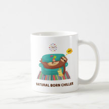 Natural Born Chiller Pun Mugg