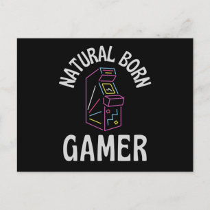 Natural Born Gamer Vykort