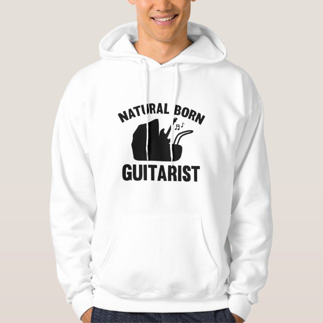 Natural Born Guitarist Hoodie (Framsida)