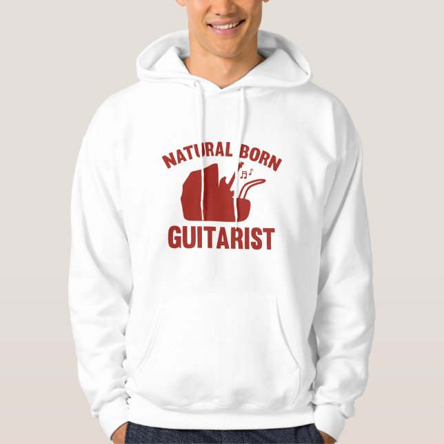 Natural Born Guitarist Hoodie (Framsida)