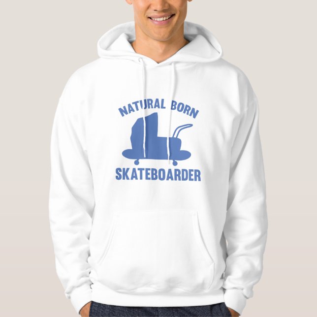 Natural Born Skateboarder Hoodie (Framsida)