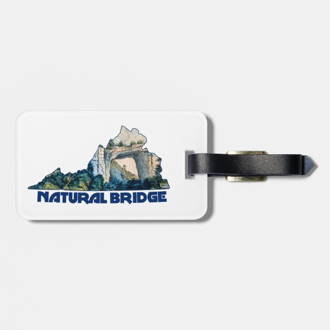 Natural Bridge Virginia Statskarta Bagagebricka (Baksida Vågrät)