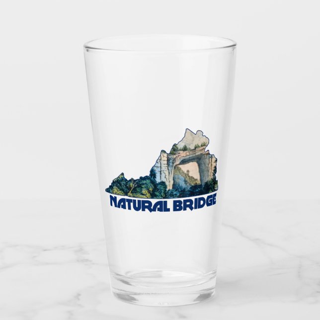 Natural Bridge Virginia Statskarta Glaskopp (Framsida)