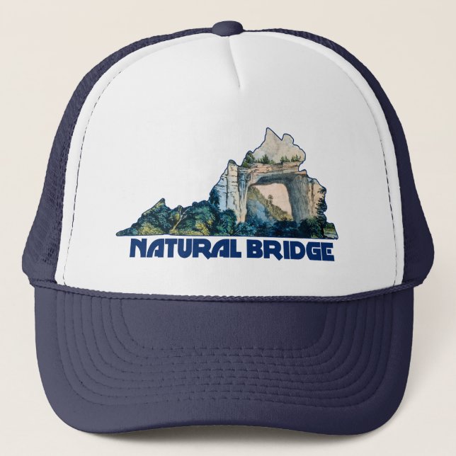Natural Bridge Virginia Statskarta Keps (Framsida)