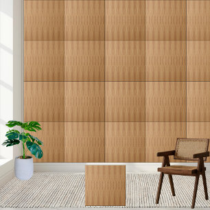 Natural Brown Faux Wood Grain Mönster Kakelplatta