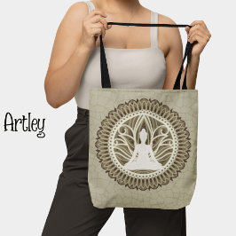 Natural Buddha Mandala Meditation Lotus Flower Tygkasse